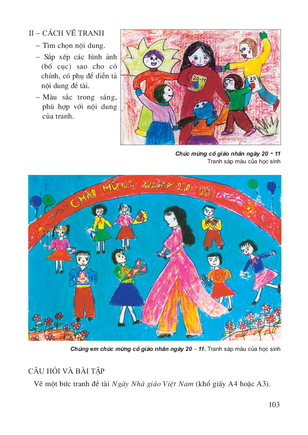 Đề tài Ngày Nhà giáo Việt Nam là một chủ đề rất phong phú và đa dạng. Hãy cùng khám phá những bức tranh vẽ độc đáo, tươi sáng và đầy cảm hứng về Nhà giáo Việt Nam để tôn vinh tình yêu và sự trân trọng đối với các thầy cô giáo. Hãy cùng chúc mừng Ngày Nhà giáo Việt Nam!